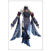 Genshin Impact Shenhe Cold Flower, Hidden Dew Cosplay Costume – Elegant LNY Outfit - Coscosmos